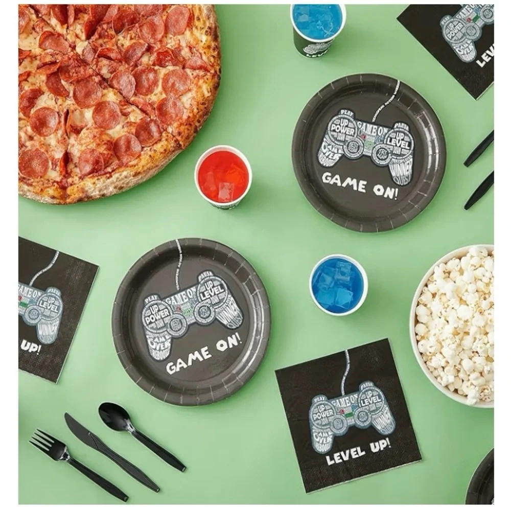144-Piece Video Game Party Supplies Set for Gamer Birthday Party Decorations.New